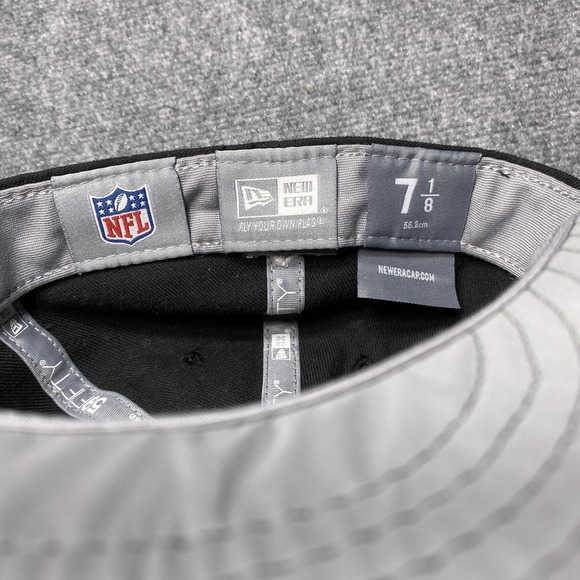 Pittsburgh Steelers Hat Cap Fitted Mens 7 1/8 Black Yellow NFL Football New Era - Picture 6 of 9